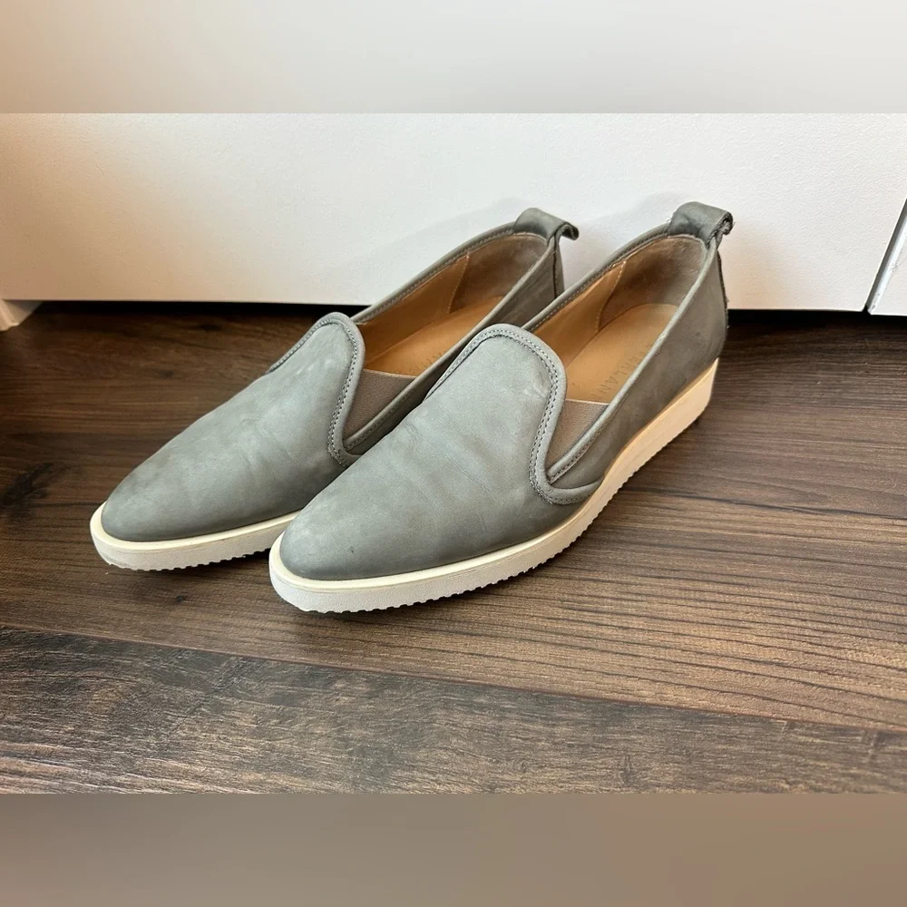 Everlane Nubuck Street Shoe Slip On Shoes - Gray Taupe Size 9.5